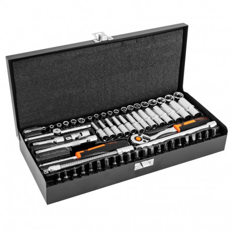 1/4" padrunvõtmete komplekt, 63 tk, CrV