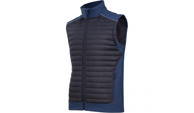 Soojustatud must-tumesinine vest, "XL", CE.