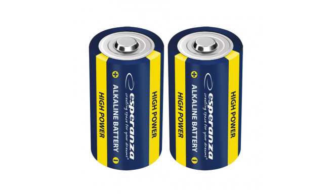 EZB106 Esperanza leelispatareid LR20 D 2 tk blisterpakendis