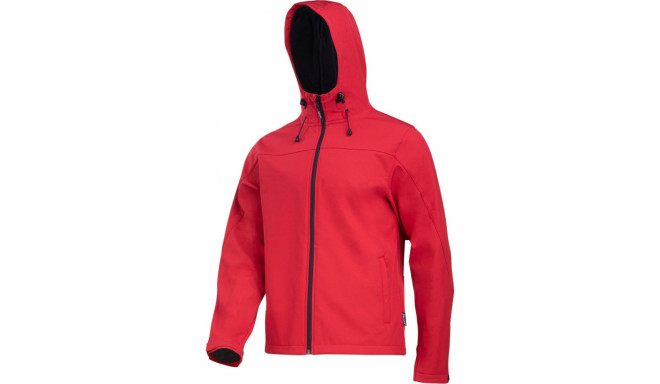 softshell-jope kapuutsiga punane "2xl" ce lahti