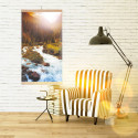Grzejnik na podczerwień - giętki panel grzewczy 430W TRIO wzór 10 rzeka, wymiary 100x57cm z regulato