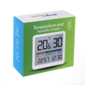 Termometr/higrometr z funkcją zegara i daty, GreenBlue, bateria CR2032, zakres temp. -9.9 st. C do +