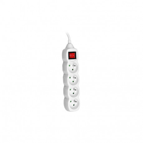 Przedłużacz TRACER PowerCord 3,0m (4 gniazda, wyłącznik, white)