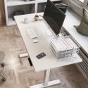 Biurko elektryczne z regulacją wys Ergo Office, szare, max wys 123cm , 80 kg - bez blatu, do pracy s