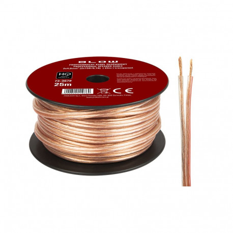 73-367# kõlarikaabel 2x4,00mm läbipaistev 25m