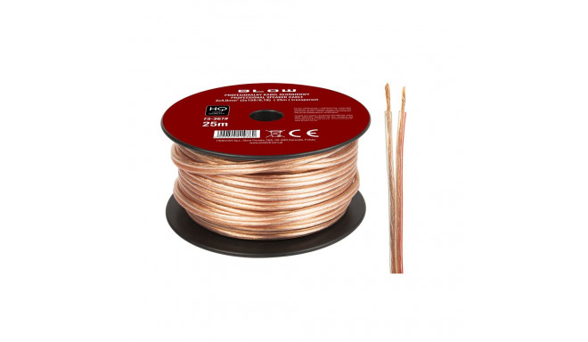 73-367# Przewód głośnikowy 2x4,00mm przezroczysty 25m