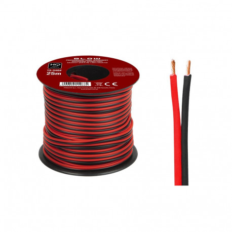 73-340# Przewód głośnikowy 2x0,22mm czarno-czerwony 25m