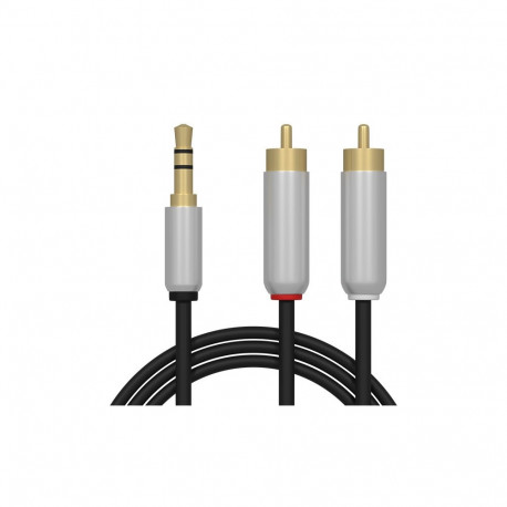 91-265# pistik 3,5st-2xrca 5 m metall