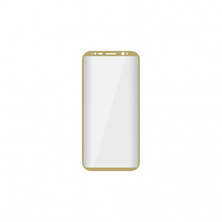 75-272# Szkło hartowane 3d samsung s8 plus złote zakrzywione złota ramka