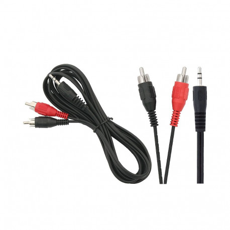 3802# Przyłącze wtyk 3,5st-2xwtyk rca 2,5m