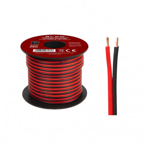 73-344# Przewód głośnikowy 2x1,00mm czarno-czerwony 25m