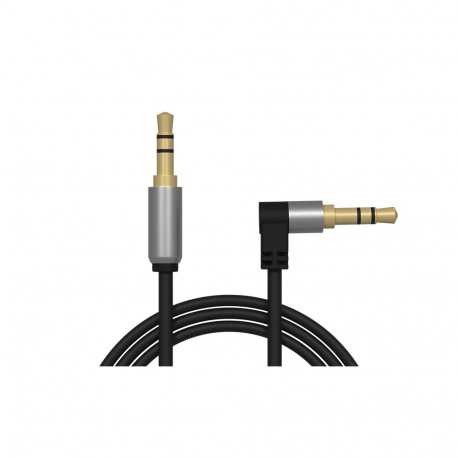 91-220# 3,5 mm pistik–3,5 mm pistik 1 m nurga all metallist aux blister