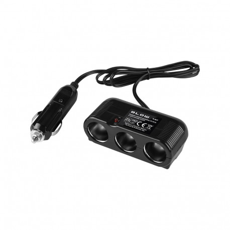 96-867# auto sigaretisüütaja jagaja 1x pistik/3x pesa + kaabel cs-32