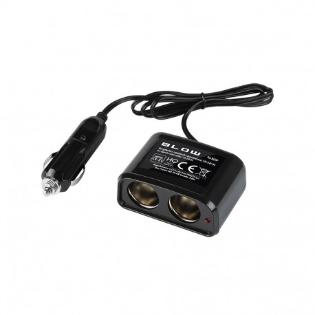 96-862# auto sigaretisüütaja jagaja 1x pistik/2x pesa + kaabel cs-21