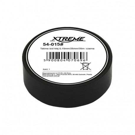 54-015# isoleerteip 0,15mm/25mm/25m - must (10 tk.)