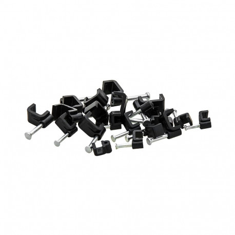 42-005# Uchwyt kabla 4/4mm czarny płaski (5 tk.)