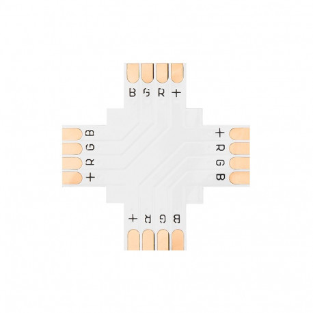 4885# "+" tüüpi 10mm rgb led-lindi konnektor (10 tk.)