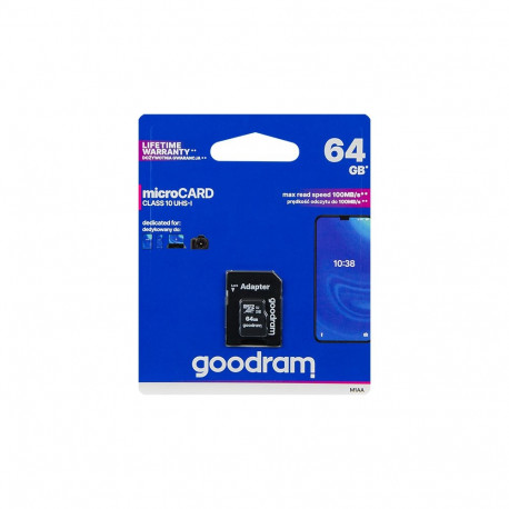 66-226# microsdxc kaart 64gb+adapter sd cl10 goodram uhs-i