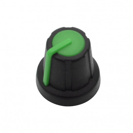 8695# potentsiomeetri nupp must n-2 näidik roheline 17.5mm (10 tk.)