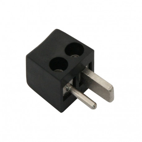 1202# Wtyk głośnikowy kątowy skręcany czarny (50 tk.)