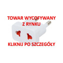 1052# Wtyk sieciowy wtyk pl/gniazdo usa mini biały (10 tk.)