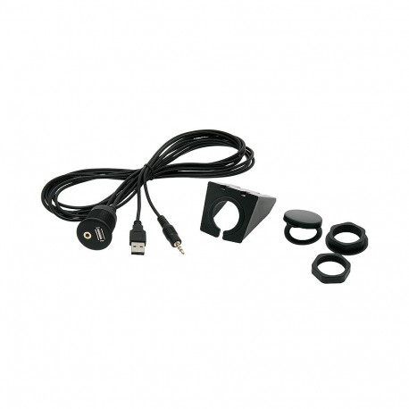 0301# Auto USB+ AUX ühenduspesa - pistikupesa alusega 2m
