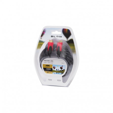 92-053# hdmi-hdmi ühendus punane 4k 1,5m sirge