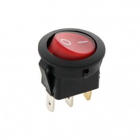 3904# valgustusega ümmargune 12v punane lüliti (20 tk.)