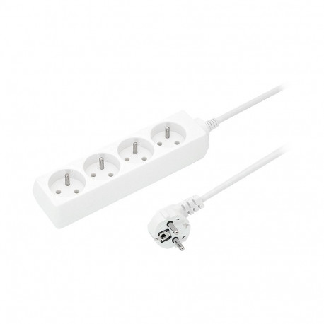 9709# ps-470p 4-pesaga maandusega pikendusjuhe 5m valge 3x1mm