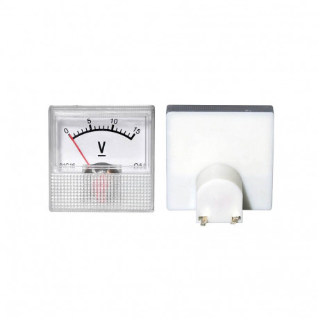 51-615# Miernik analogowy voltomierz kwadrat mini 15v