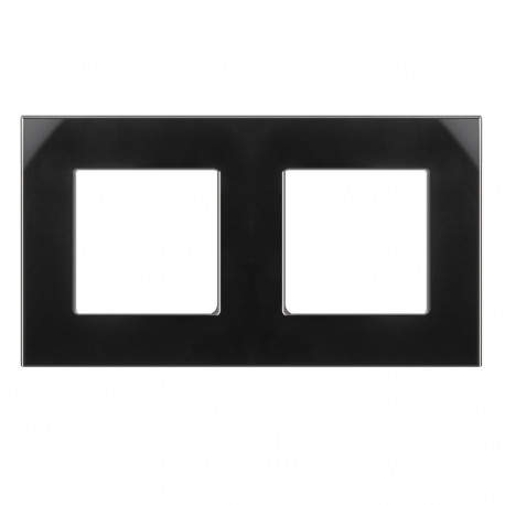 Szklana ramka Maclean, kahekordne, must, 157x86mm, MCE729B