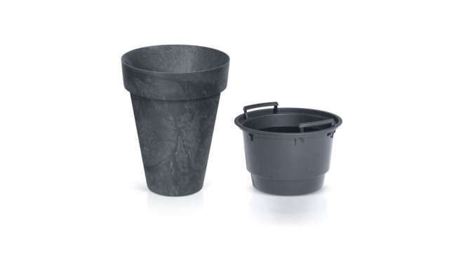 Lillepott Cube Slim Betooniefekt DCUS355E antratsiit
