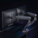Uchwyt na dwa monitory gamingowy NanoRS, podświetlenie LED RGB, 17-32", max. 9kg, VESA 75x75 / 100x1