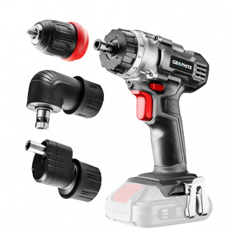 akutoitega Energy+ 18V eemaldatav 10 mm padrun, lisaks nurgadapter ja adapter