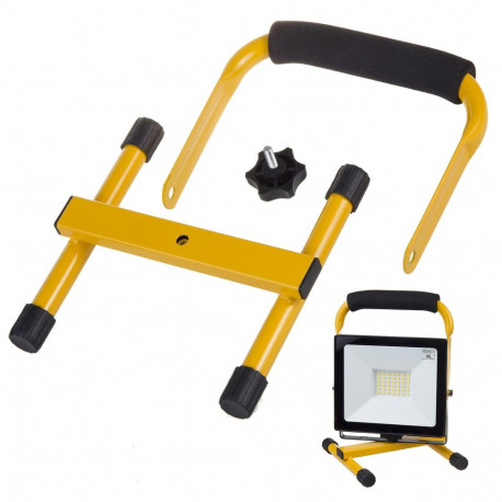 Maclean kollane põrandastatiiv LED-naświetlajatele, teras, reguleeritava nurga võimalus, sobib MCE55
