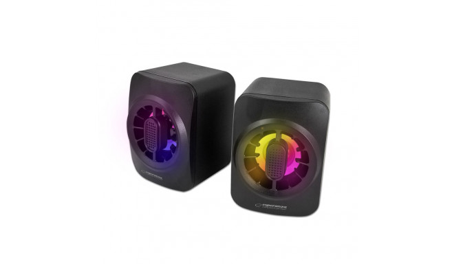 Esperanza EGS104 kõlarid 2.0 USB LED vikerkaar Sakara