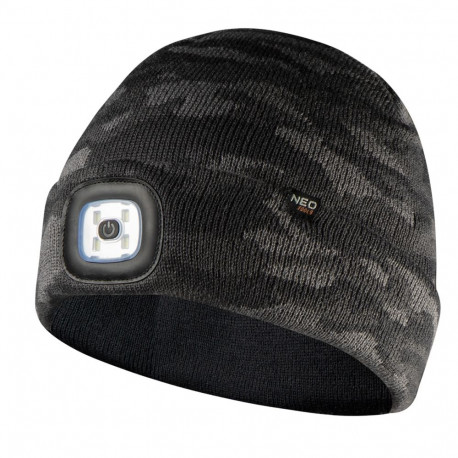 Czapka LED taskulambiga, kahekihiline, CAMO URBAN