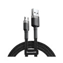 Kabel usb na micro usb baseus cafule 1.5a 2m szaro-czarny