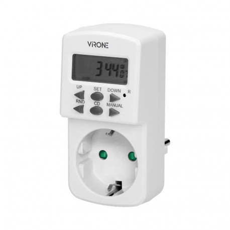 elektrooniline ajaprogrammeerija MINI 1800W 8A 10 programmi Schuko versioon