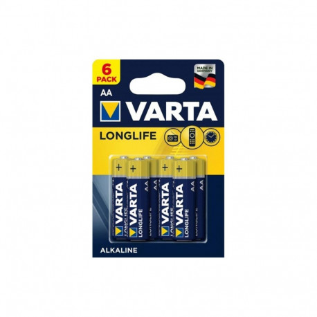 6x patarei R-06 R06 AA 1,5V alkaalne longlife Varta