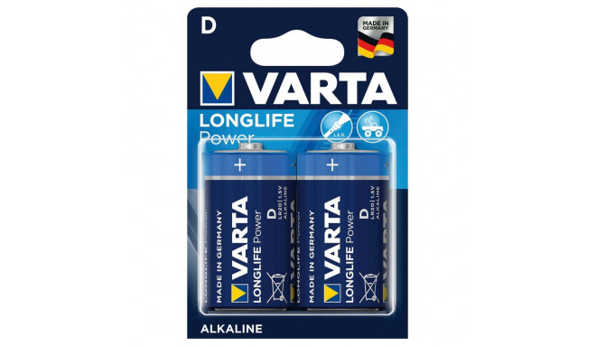 2x bateria R-20 R20 1,5V alkaliczna Varta Longlife Power