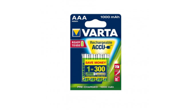 4x akumulatorki R-03 R03 AAA 1000mAh Varta Ready2use