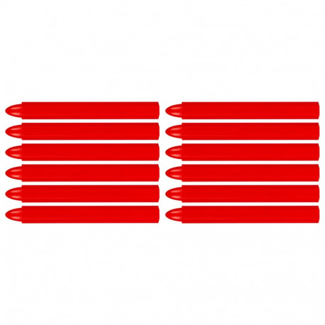 märgistuskriit punane, 12 tk