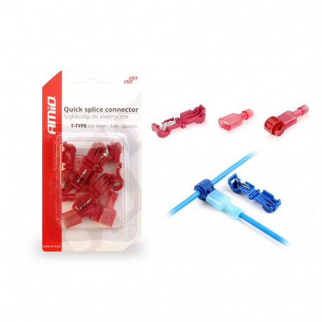 Szybkozłączki elektrilised tüüp-t 0,5-1mm2 10a 5 tk amio-02343