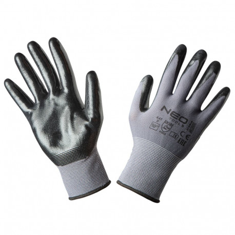 Rękawice robocze, nylon pokryty nitrylem, 4131X, rozmiar 10 (5 tk.)