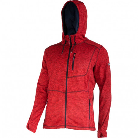 Bluza z kapturem i suwakiem czerwona, "l", ce, lahti
