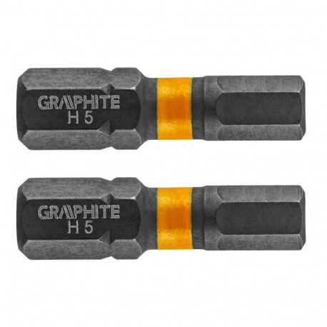 Kuuskantotsikud HEX5 x 25 mm, 2 tk.