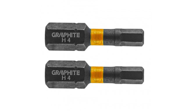 Bity udarowe HEX4 x 25 mm, 2 szt.