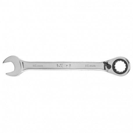 Klucz płasko-oczkowy z grzechotką i przełącznikiem 16 mm