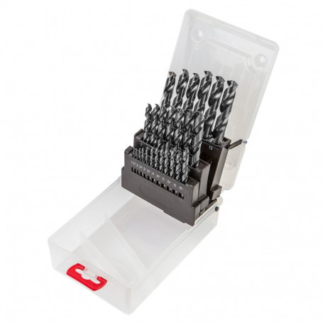 HSS-G metallipuuri komplekt 1,0–13,0 mm, 25 tk